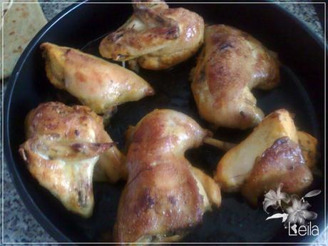 Pollo con alcachofas