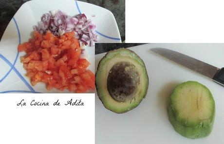 Ensalada  flor ,con lechuga de roble