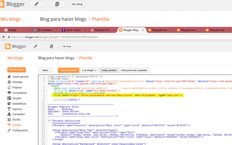 Como añadir una fuente de google fonts a mi blog de blogger