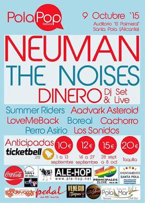 Festival Pola Pop 2015: Neuman, The Noises, Dinero, Summer Riders, Boreal, Cachorro...