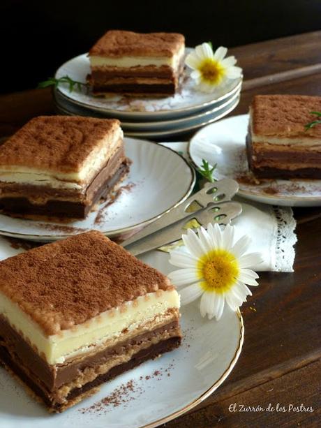 Tarta de Galletas a los Tres Chocolates