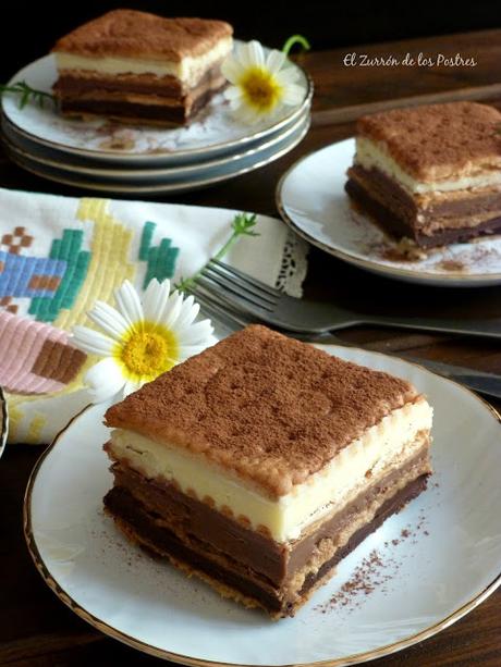 Tarta de Galletas a los Tres Chocolates