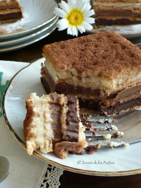Tarta de Galletas a los Tres Chocolates