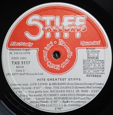 VA -Hits greatest stiffs -Lp 1978
