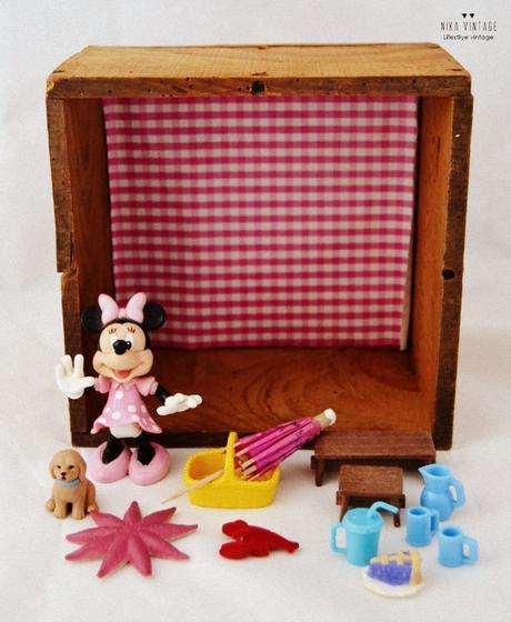 diorama, diy, tutorial, mundo, Minie Mouse, handmade