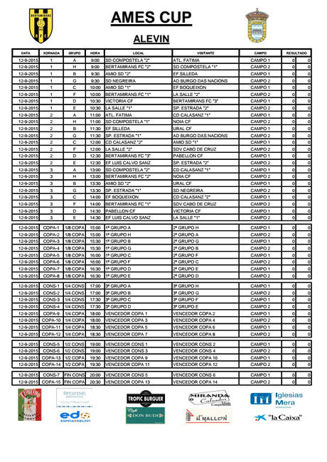 Torneo Ames Cup Pre-temporada 2015  (Calendario Alevín)