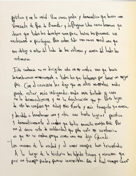 La carta de Leopoldo López