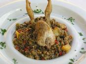 Codornices estofadas lentejas