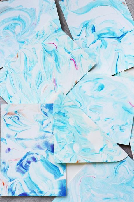 Papel marmolado con una técnica increíble