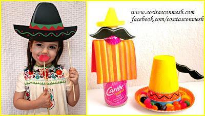 Botellas decoradas para una fiesta Mexicana