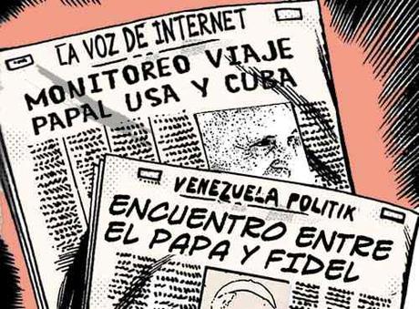 Visita papa Francisco a Estados Unidos y Cuba versión periódico cómic