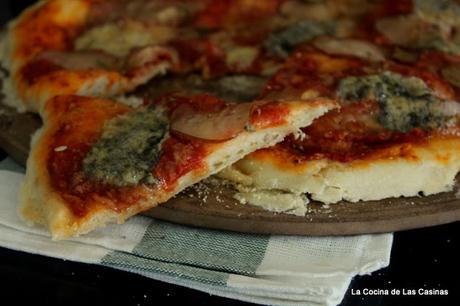 Pizza 3 Quesos, Pera y Masa intento de Gabriele Bonci