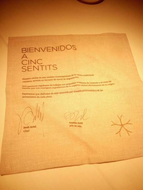 Restaurante Cinc Sentits Barcelona