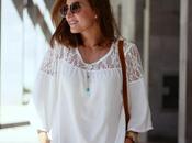 Blusa encaje blanco