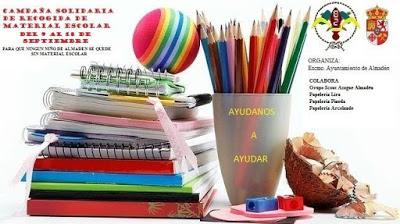 Campaña de recogida de material escolar en Almadén