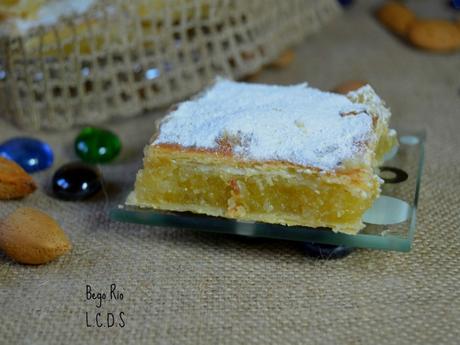 Pasteles hojaldrados de almendra y cabello de ángel