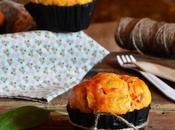 Muffins tomates secos, chorizo albahaca