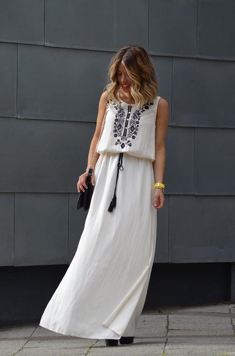 White long dress