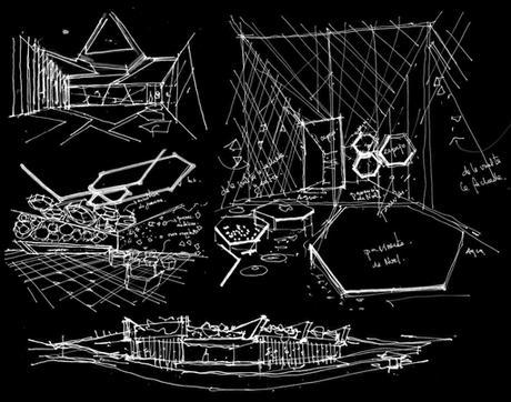 A-cero Projects ZONAS COMUNES DE LA PROPUESTA RESIDENCIAL DISEÑADA PO A-CERO PARA UN CONCURSO EN ARGELIA