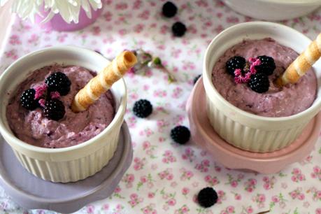 Mousse de cheesecake de moras silvestres