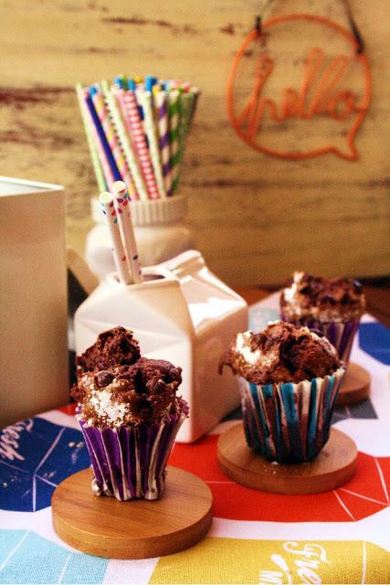 Chocolate Angel Food Muffins