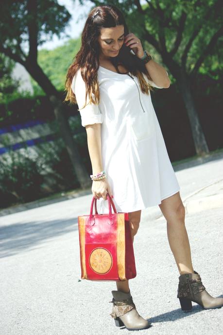 Vestido blanco con botines - Paperblog