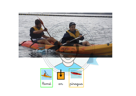 Pictogramas para contar las vacaciones.