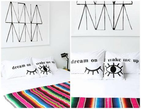 Un dormitorio alegre y moderno + DIY cojines