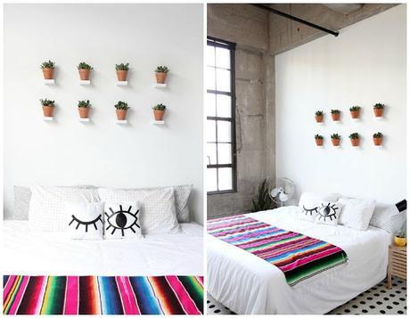 Un dormitorio alegre y moderno + DIY cojines