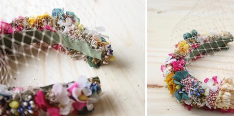 DEF Deco - Decorar en familia: Diy diadema de flores preservadas y secas12