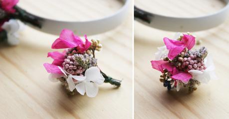 DEF Deco - Decorar en familia: Diy diadema de flores preservadas y secas2