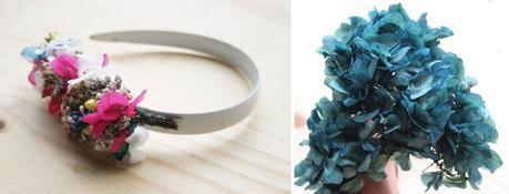 DEF Deco - Decorar en familia: Diy diadema de flores preservadas y secas3