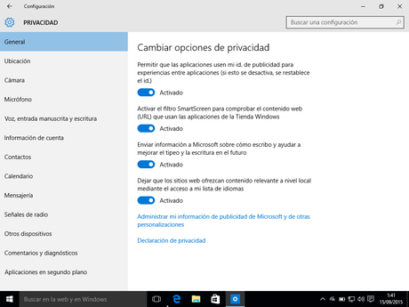 experiencia con windows 10