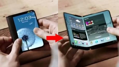El Próximo teléfono Samsung podría tener una pantalla que se dobla por mitad