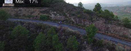 Altimetría del puerto  la  Frontera en  Estivella Valencia, a vista de un  dron
