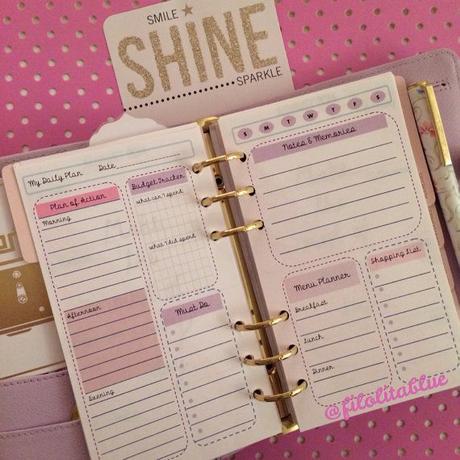 ★Printable - 1 Day of The Week Planning Page - 1Day on 2 Pages - Pretty Lilacs Hi and thank you for looking at my new printable page. I got: 