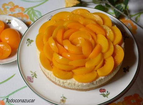 TARTA DE QUESO Y MELOCOTÓN