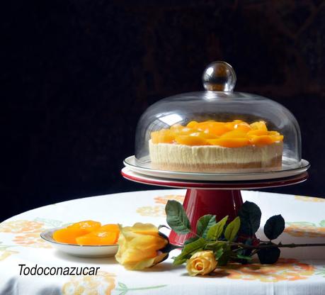TARTA DE QUESO Y MELOCOTÓN