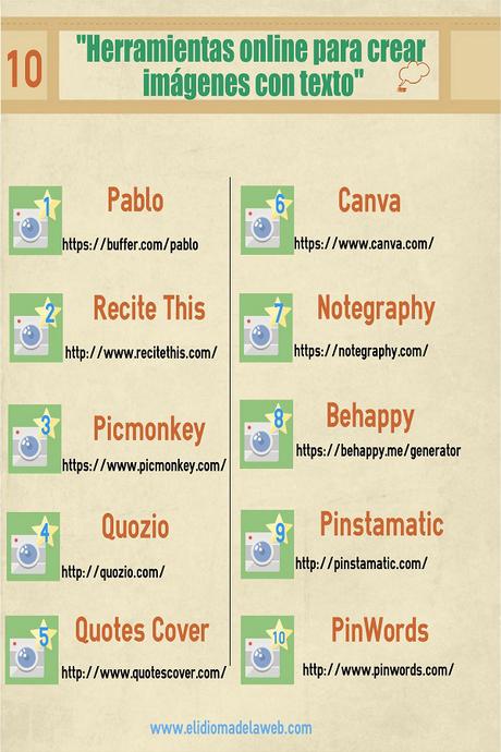 10 Herramientas online para crear imágenes con texto