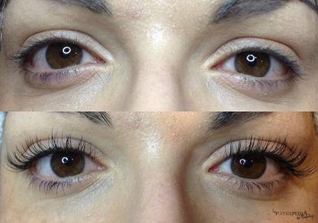 Mis extensiones de pestañas en Mírame Lashes and Brows