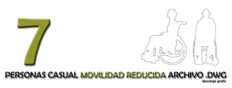 9 bloques gratis .dwg.  Silueta de personas con movilidad reducida. Archivo 7