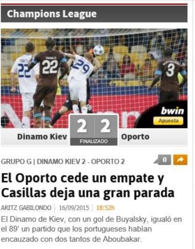 El diario As y Casillas