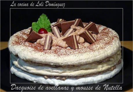 Dacquoise de avellanas y mousse de Nutella
