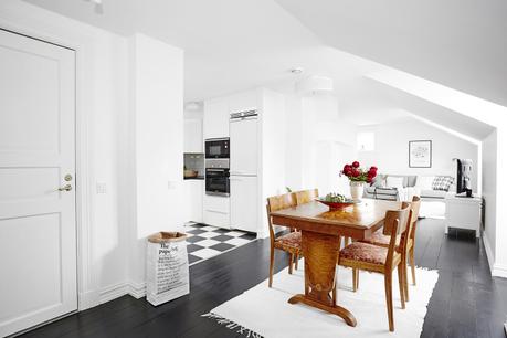 separar el dormitorio estilo nórdico escandinavo distribución diáfana diseño de interiores decoración salones decoración pisos pequeños decoración interiores cocina nordica pequeña blog decoración nórdica 