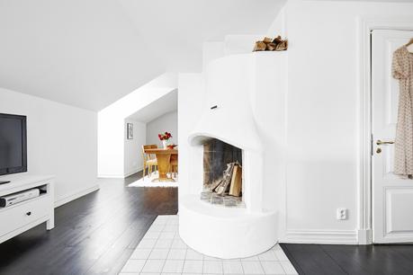 separar el dormitorio estilo nórdico escandinavo distribución diáfana diseño de interiores decoración salones decoración pisos pequeños decoración interiores cocina nordica pequeña blog decoración nórdica 