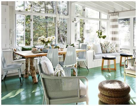 Suelo de madera de colores