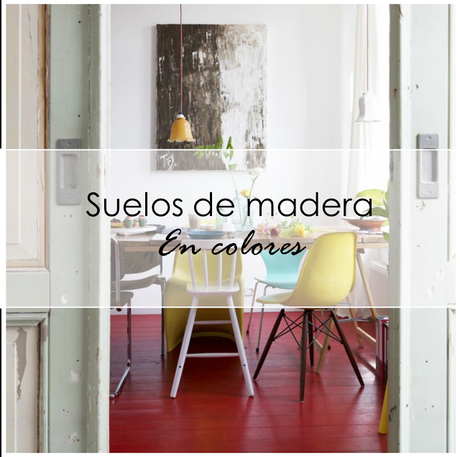 Suelo de madera de colores