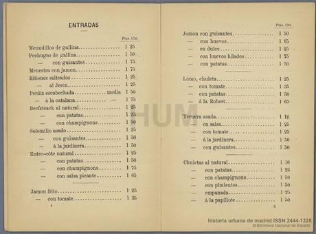 Comiendo en el Café Universal. Madrid, 1880