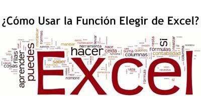 Cómo Usar la Función Elegir de Excel