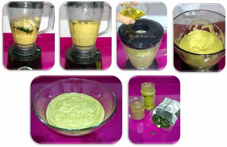 Hummus de cilantro y pera